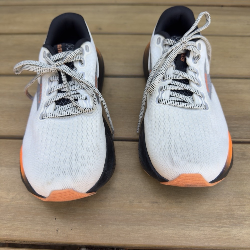 Brooks Glycerin 21 Womens 9 Running Shoes Ecru Orange Black 1204081B157 DNA LOFT - Picture 2 of 7